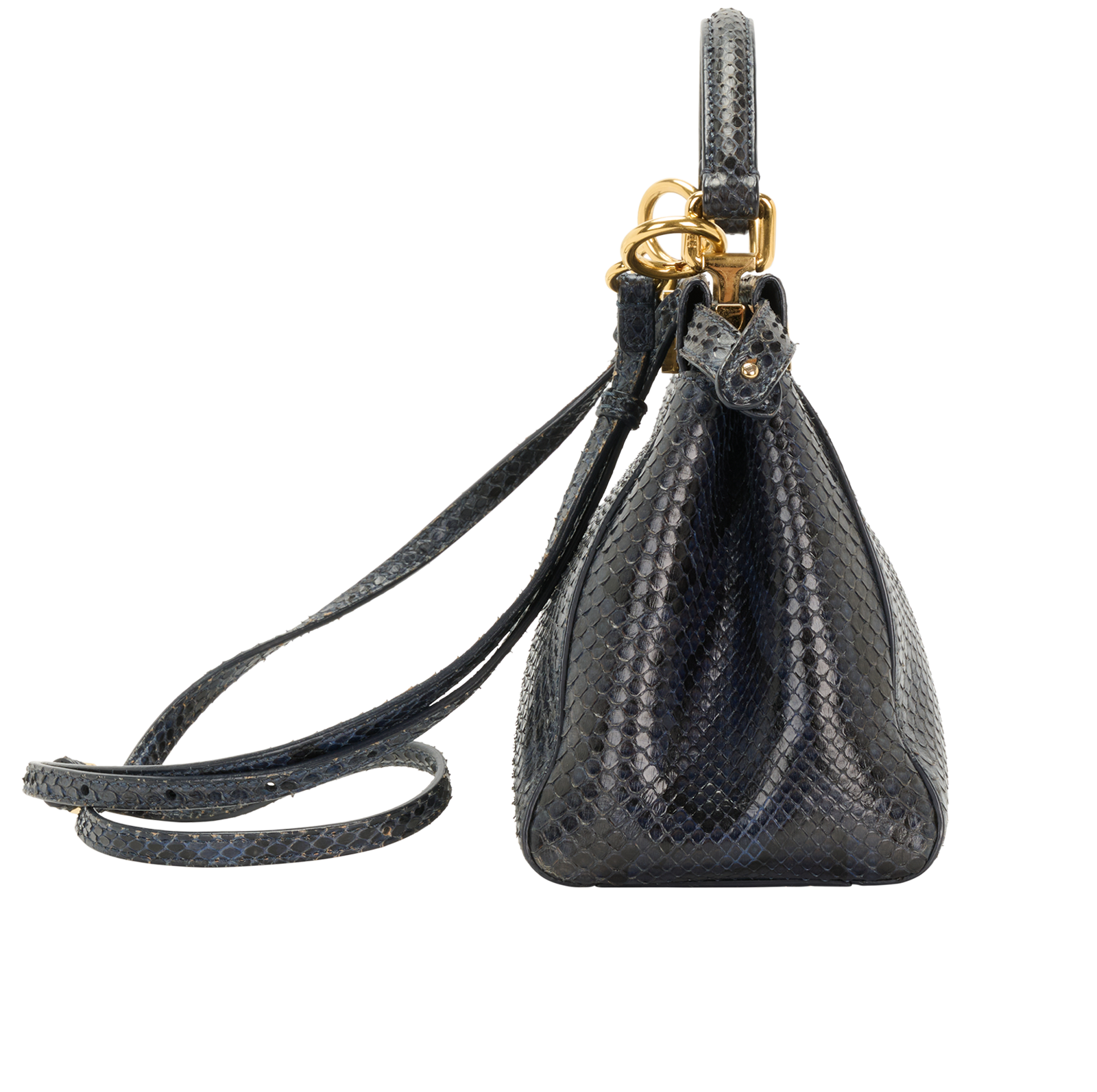 Mini Peekaboo, &pound;1,600, Handbags, Blue, Python, Side view